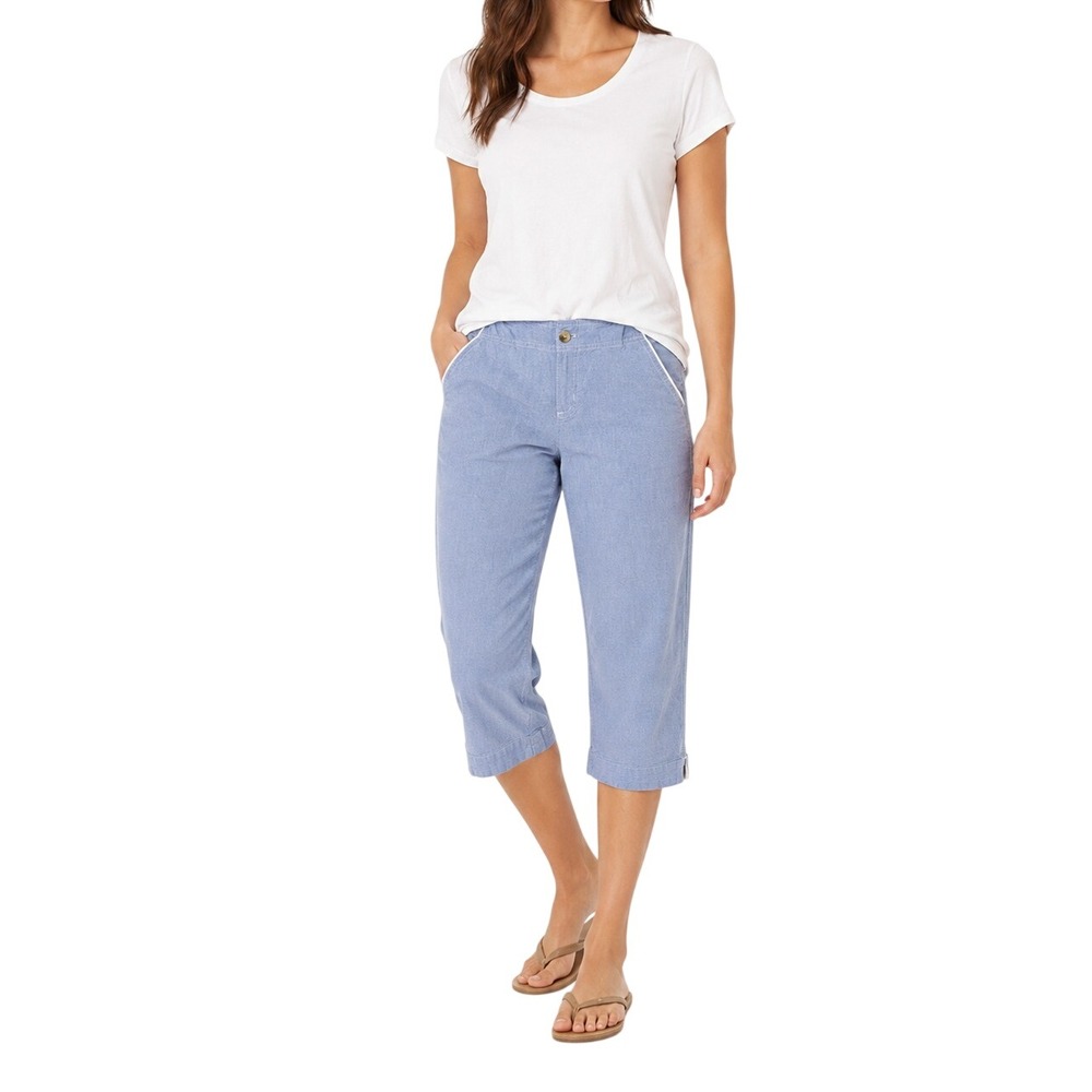 Columbia PFG Capri Pants Women Size 6 Blue Casual Outdoor Classic